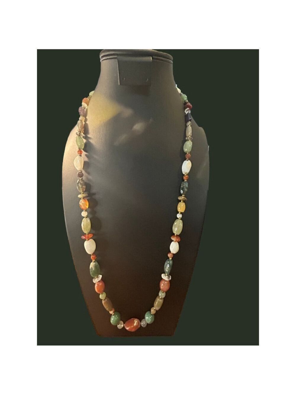 Womens Multi-color stone Beaded Necklacei - Picture 2 of 3